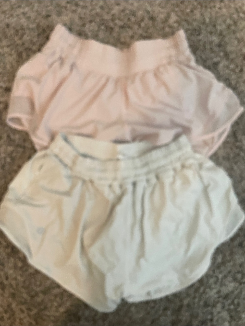 lululemon athletica Women's Pink and White Athletic Shorts